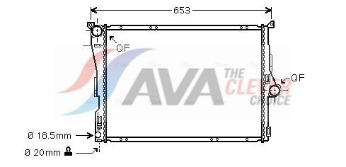 BWA2291 AVA Радіатор охолодження двигуна